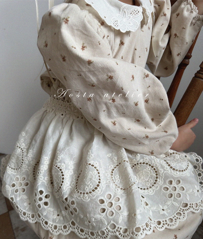 Aosta - Korean Children Fashion - #todddlerfashion - Lace Apron - 5