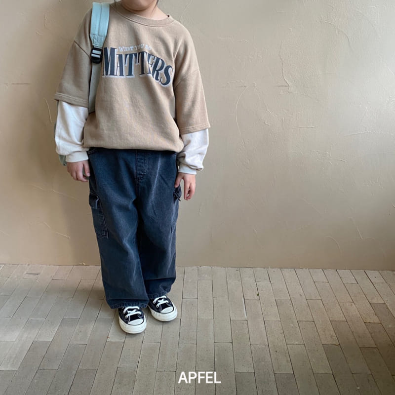 Apfel - Korean Children Fashion - #childofig - Mer Gunbbang Denim Pants - 4