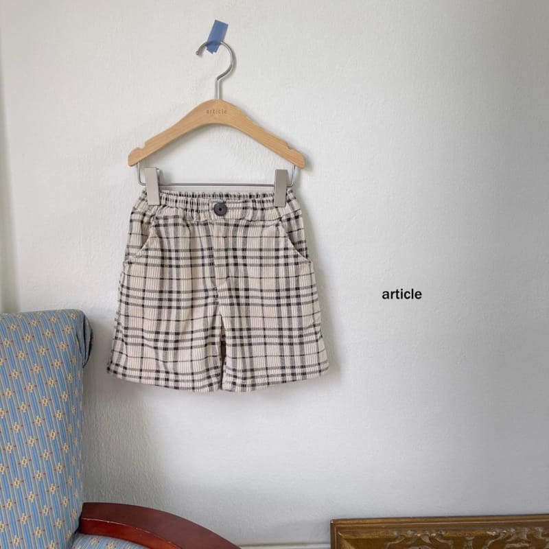 Article - Korean Children Fashion - #childrensboutique - Checks Shorts - 5