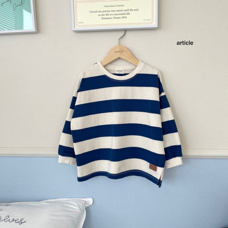 Article - Korean Children Fashion - #designkidswear - Patch Stripes Tee - 3