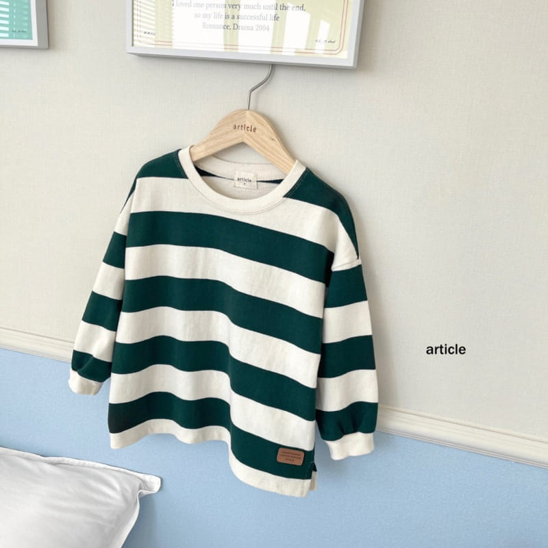 Article - Korean Children Fashion - #fashionkids - Patch Stripes Tee - 5