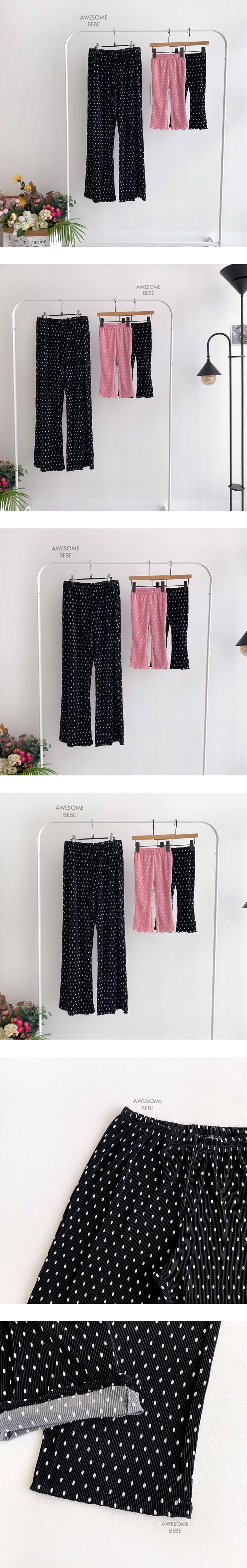 Awesome Bebe - Korean Women Fashion - #romanticstyle - Dot Pleats Pants Mom