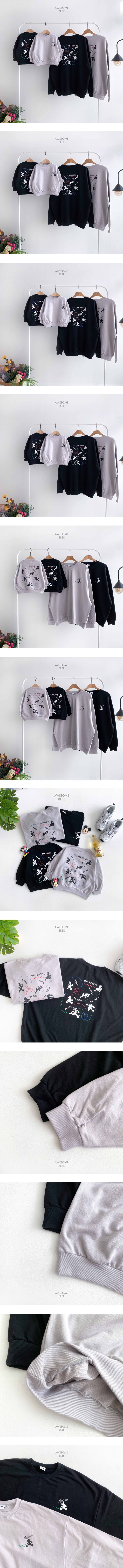 Awesome Bebe - Korean Women Fashion - #womensfashion - Shadow M Sweatshirt Mom