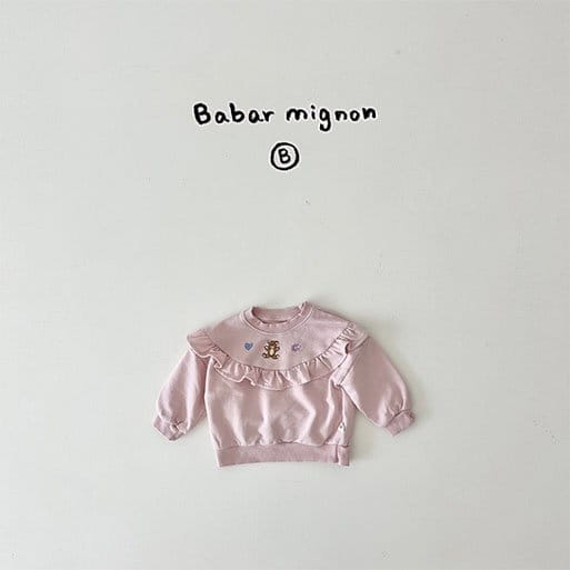 Babar Mignon - Korean Baby Fashion - #babyfashion - Bear Frill Sweatshirt - 4