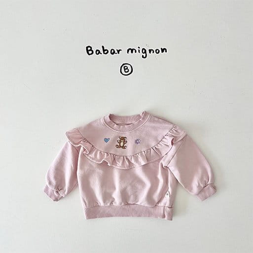 Babar Mignon - Korean Baby Fashion - #babygirlfashion - Bear Frill Sweatshirt - 5