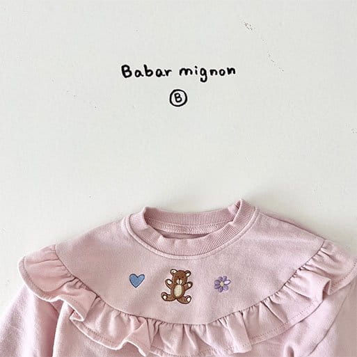 Babar Mignon - Korean Baby Fashion - #babyoninstagram - Bear Frill Sweatshirt - 7