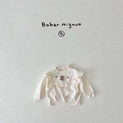 Babar Mignon - Korean Baby Fashion - #babyootd - Bear Frill Sweatshirt - 8