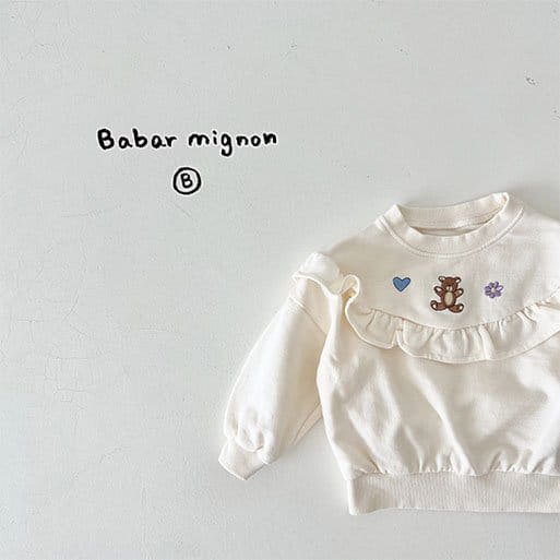 Babar Mignon - Korean Baby Fashion - #babyoutfit - Bear Frill Sweatshirt - 10