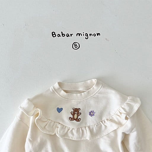 Babar Mignon - Korean Baby Fashion - #babywear - Bear Frill Sweatshirt - 11