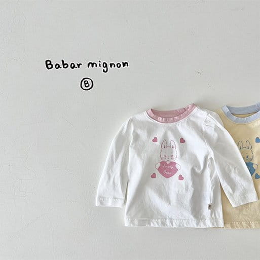 Babar Mignon - Korean Baby Fashion - #onlinebabyboutique - Lovely Rabbit Tee - 2