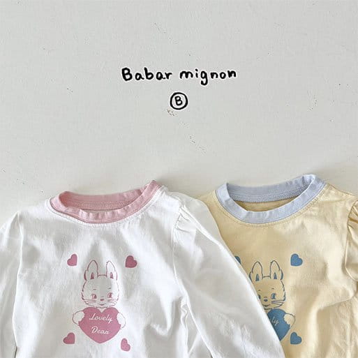 Babar Mignon - Korean Baby Fashion - #onlinebabyshop - Lovely Rabbit Tee - 3