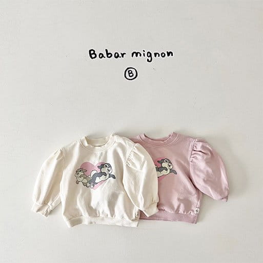 Babar Mignon - Korean Baby Fashion - #onlinebabyshop - Bunny Sweatshirt