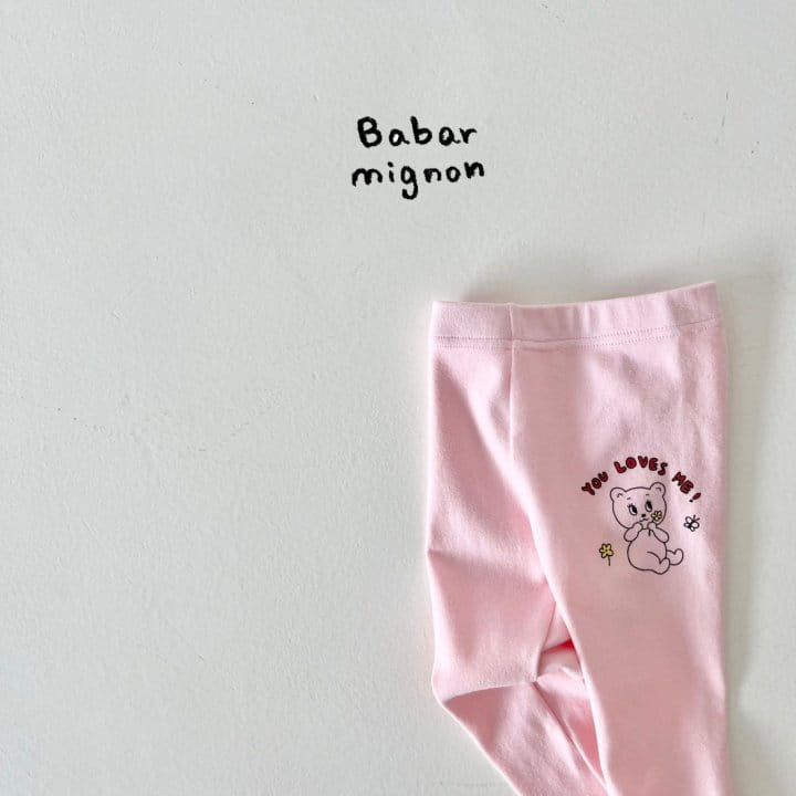 Babar Mignon - Korean Children Fashion - #childofig - Love Bear Leggings - 10