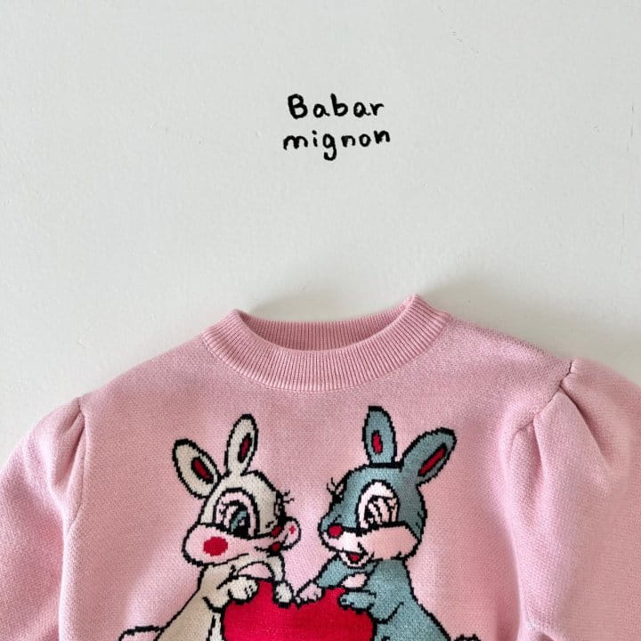 Babar Mignon - Korean Children Fashion - #childrensboutique - Bunny Knit Tee - 11