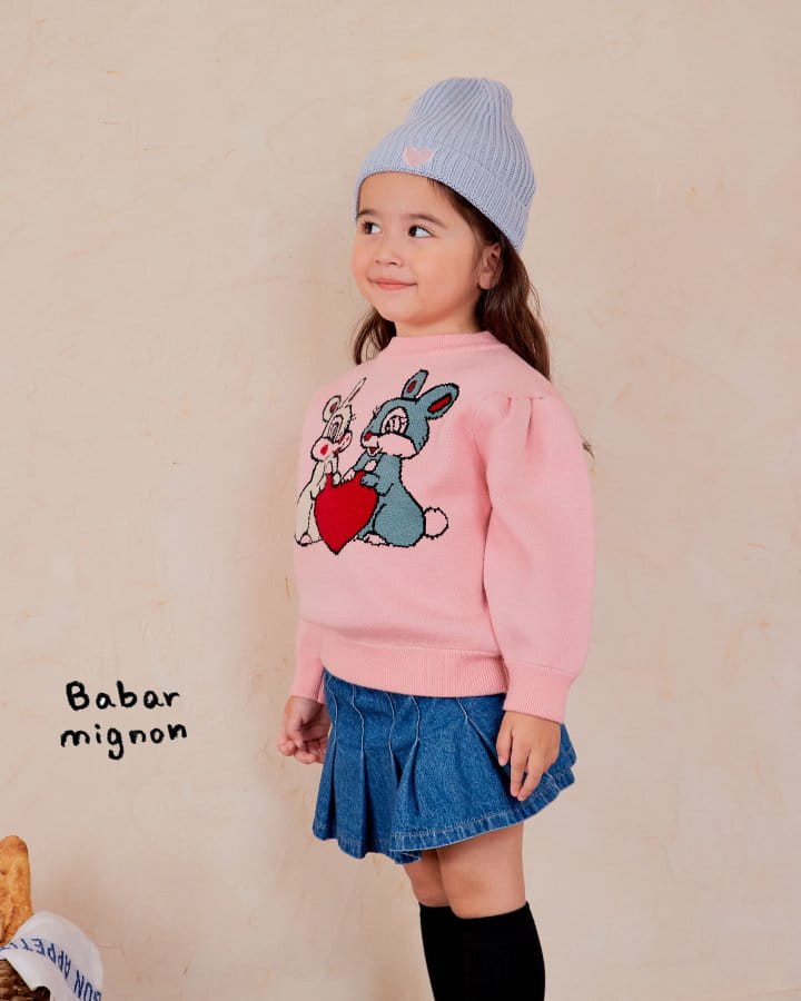 Babar Mignon - Korean Children Fashion - #designkidswear - Bunny Knit Tee - 12