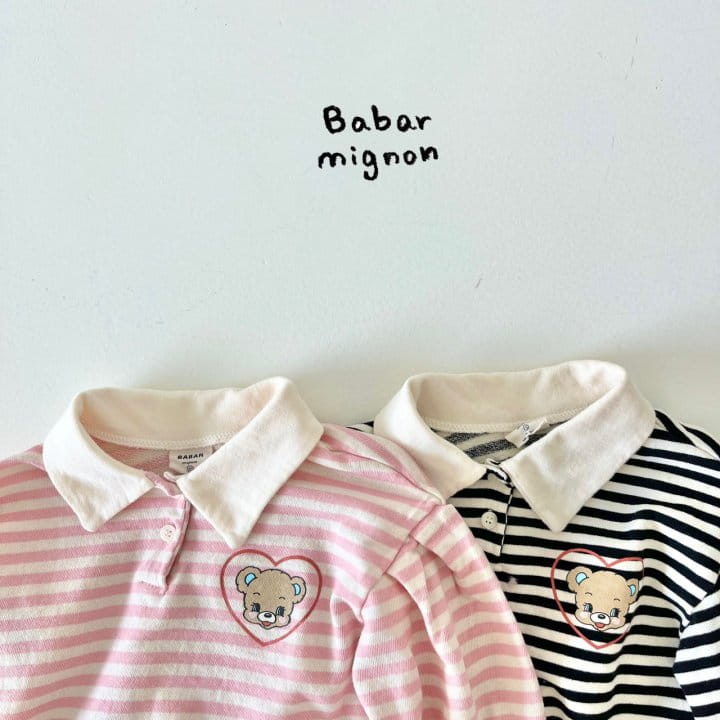 Babar Mignon - Korean Children Fashion - #kidsshorts - Smile Bear Tee - 3