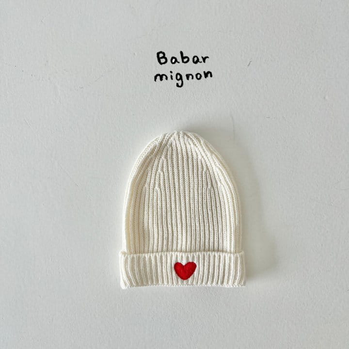 Babar Mignon - Korean Children Fashion - #kidsstore - Heart Beanie - 12