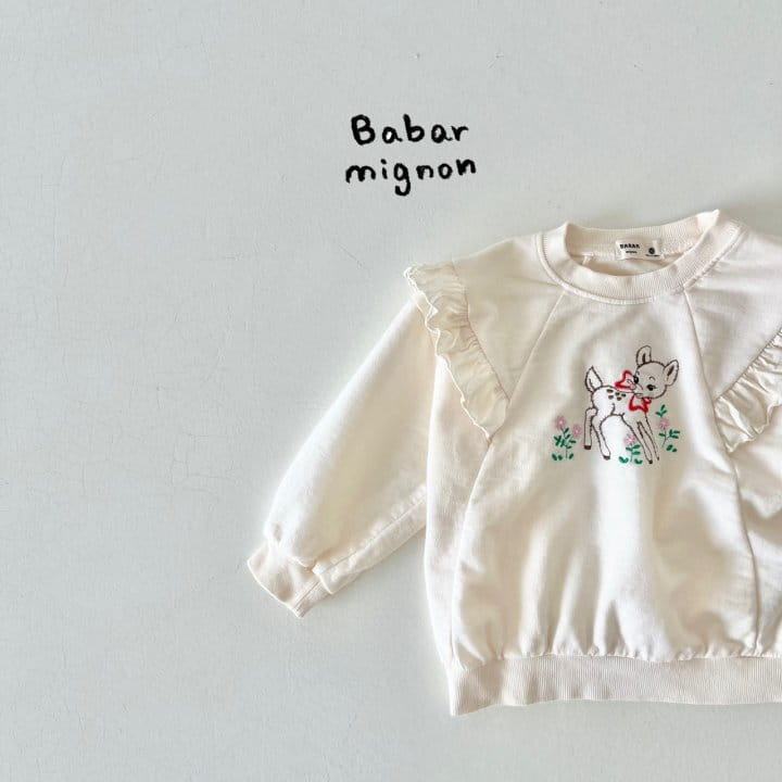 Babar Mignon - Korean Children Fashion - #littlefashionista - Frill Bambi Sweatshirt - 10