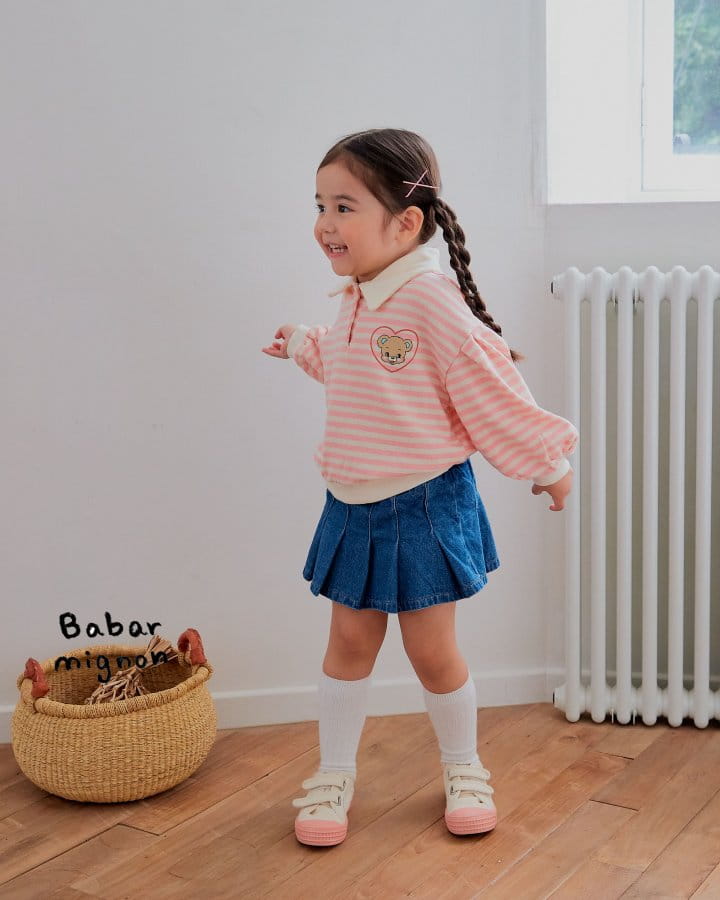 Babar Mignon - Korean Children Fashion - #magicofchildhood - Denim Wrinkle Skirt - 8