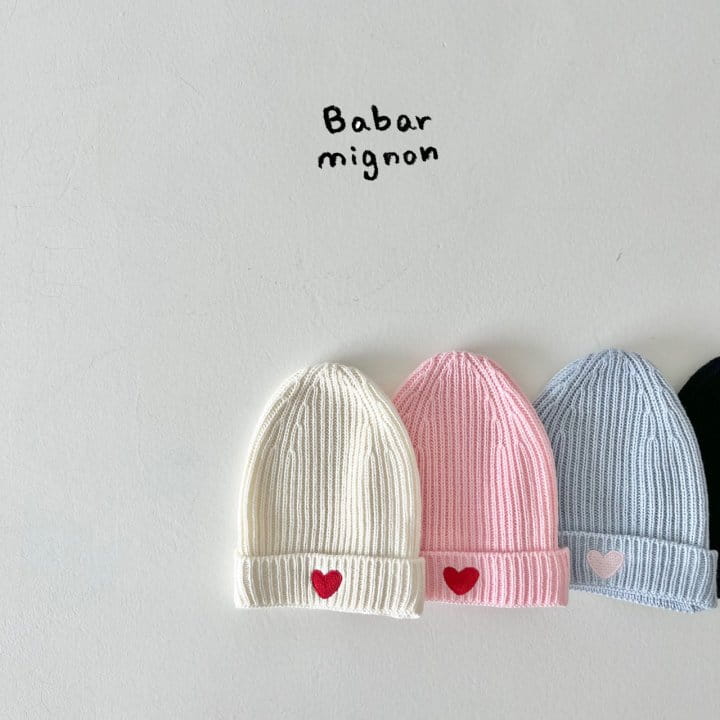 Babar Mignon - Korean Children Fashion - #magicofchildhood - Heart Beanie - 2