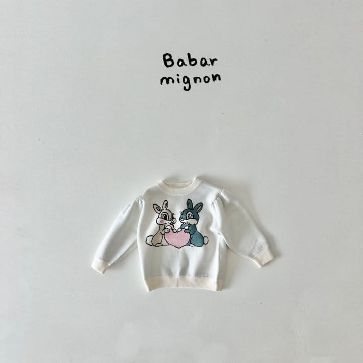 Babar Mignon - Korean Children Fashion - #littlefashionista - Bunny Knit Tee - 4