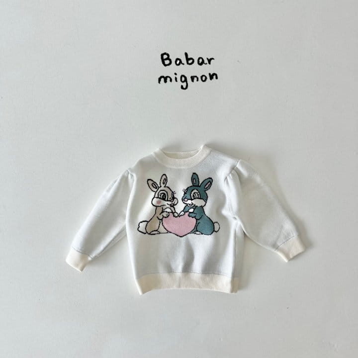 Babar Mignon - Korean Children Fashion - #minifashionista - Bunny Knit Tee - 5