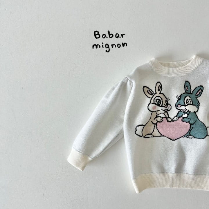 Babar Mignon - Korean Children Fashion - #prettylittlegirls - Bunny Knit Tee - 6