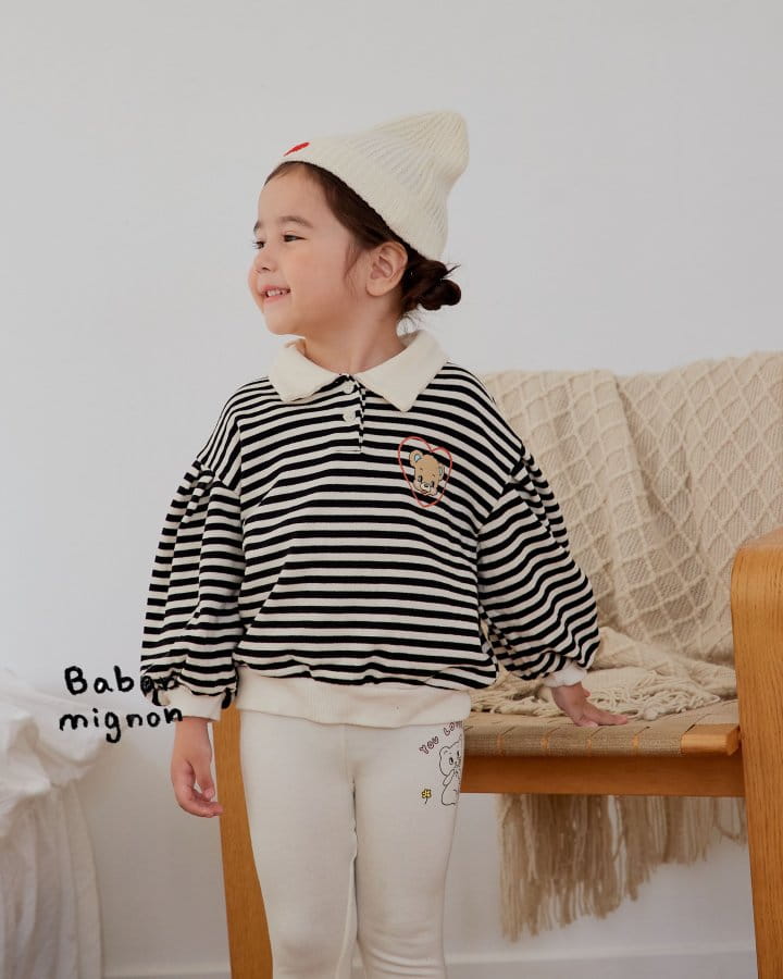 Babar Mignon - Korean Children Fashion - #toddlerclothing - Smile Bear Tee - 12