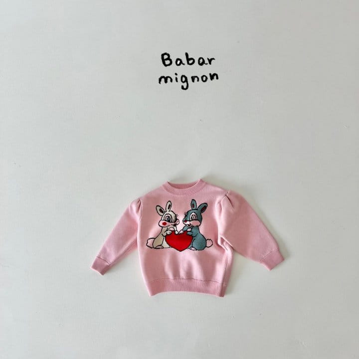 Babar Mignon - Korean Children Fashion - #toddlerclothing - Bunny Knit Tee - 8