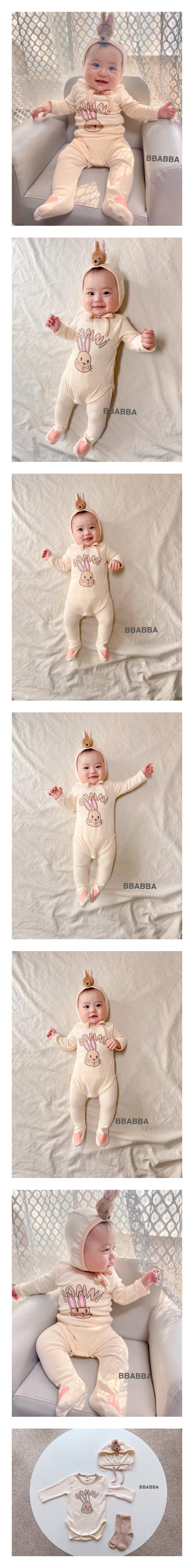 Bbabba - Korean Baby Fashion - #babyboutique - Bunny Bonnet Set