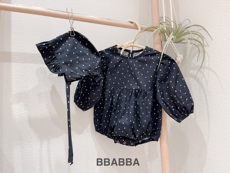 Bbabba - Korean Baby Fashion - #babyboutique - Frill Dot Bodysuit with Bonnet - 9