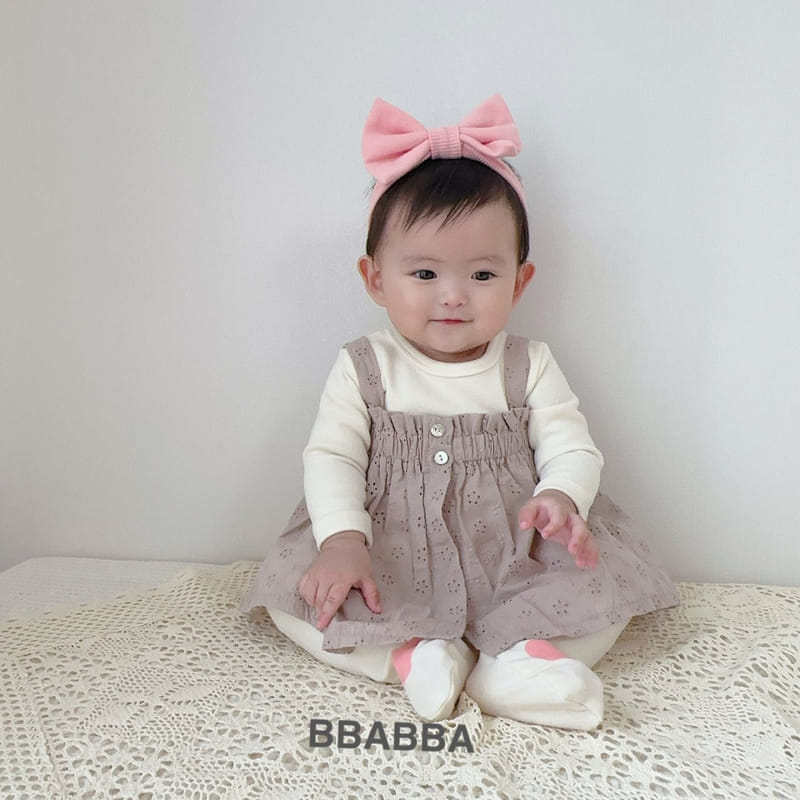 Bbabba - Korean Baby Fashion - #babyboutique - Punching Lace one-piece - 7