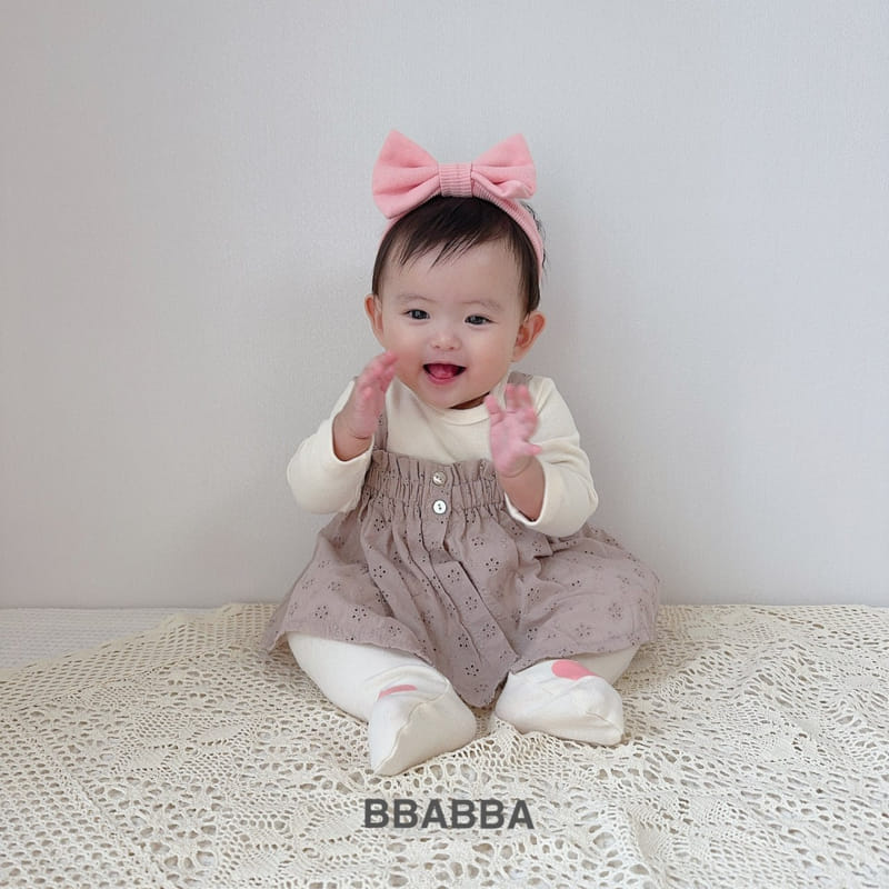 Bbabba - Korean Baby Fashion - #babyboutiqueclothing - Punching Lace one-piece - 8