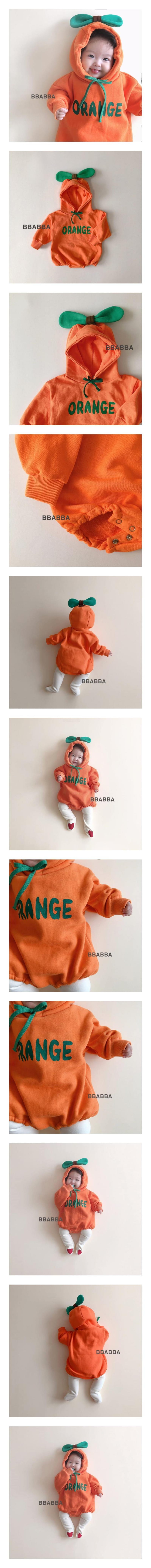 Bbabba - Korean Baby Fashion - #babylifestyle - Orange Bodysuit