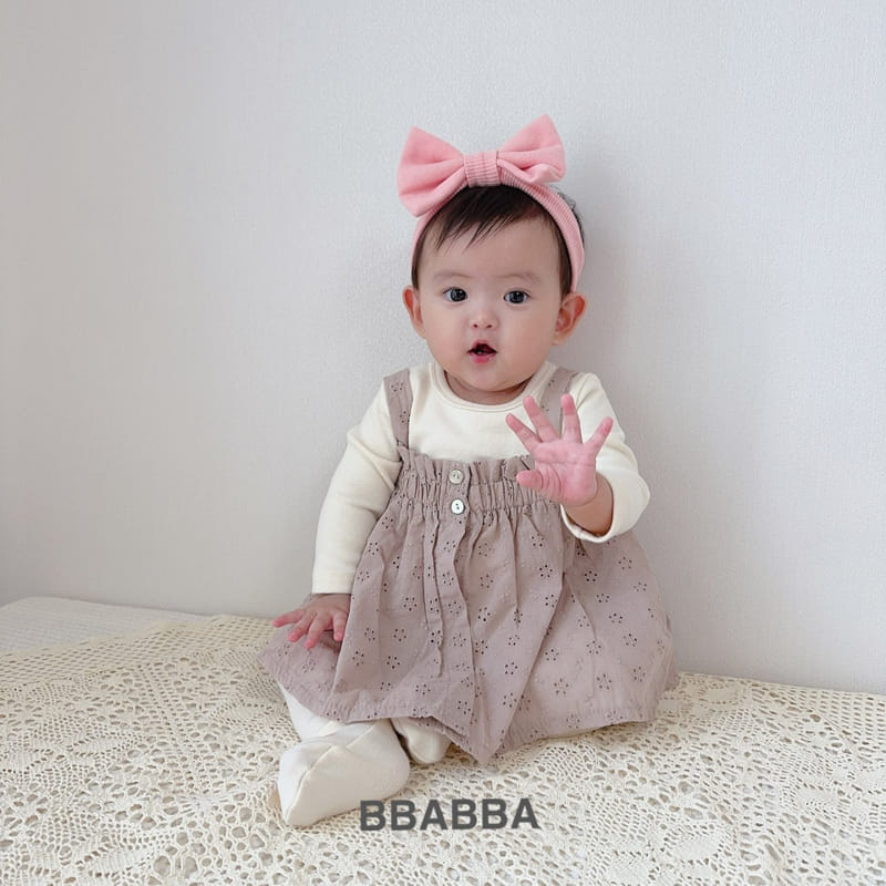 Bbabba - Korean Baby Fashion - #smilingbaby - Punching Lace one-piece - 6