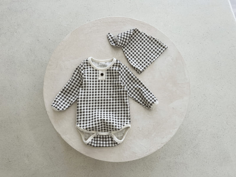 Bebe Nine - Korean Baby Fashion - #babyfashion - Choco Checks Set