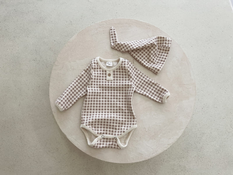 Bebe Nine - Korean Baby Fashion - #babyfever - Choco Checks Set - 2