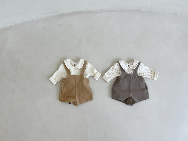 Bebe Nine - Korean Baby Fashion - #babylifestyle - Corduroy Dungarees - 2