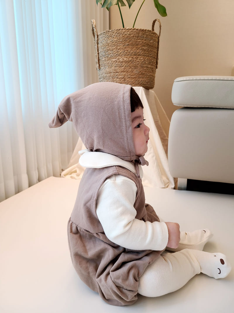 Bebe Nine - Korean Baby Fashion - #babyoninstagram - Ggoggal Bonnet Bodysuit - 7