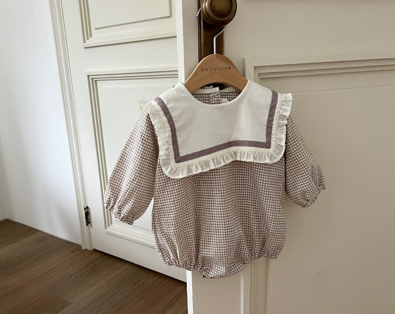 Bebe Nine - Korean Baby Fashion - #babyoninstagram - Check Classic Bodysuit - 2