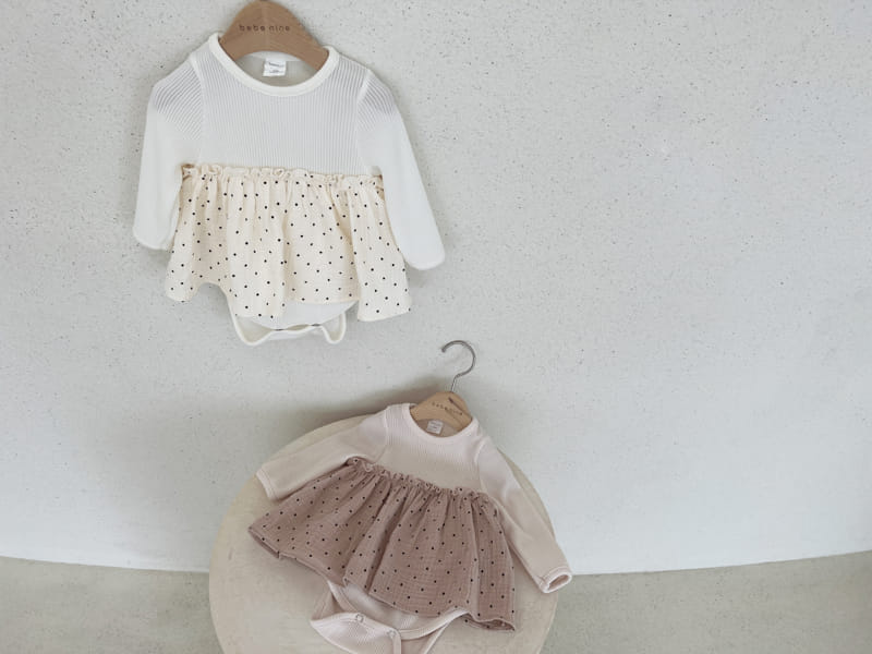 Bebe Nine - Korean Baby Fashion - #babyoninstagram - Dot Skirt Bodysuit - 8