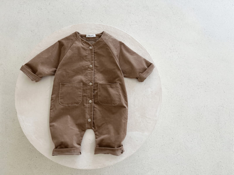 Bebe Nine - Korean Baby Fashion - #babyoutfit - Corduroy Pocket Bodysuit