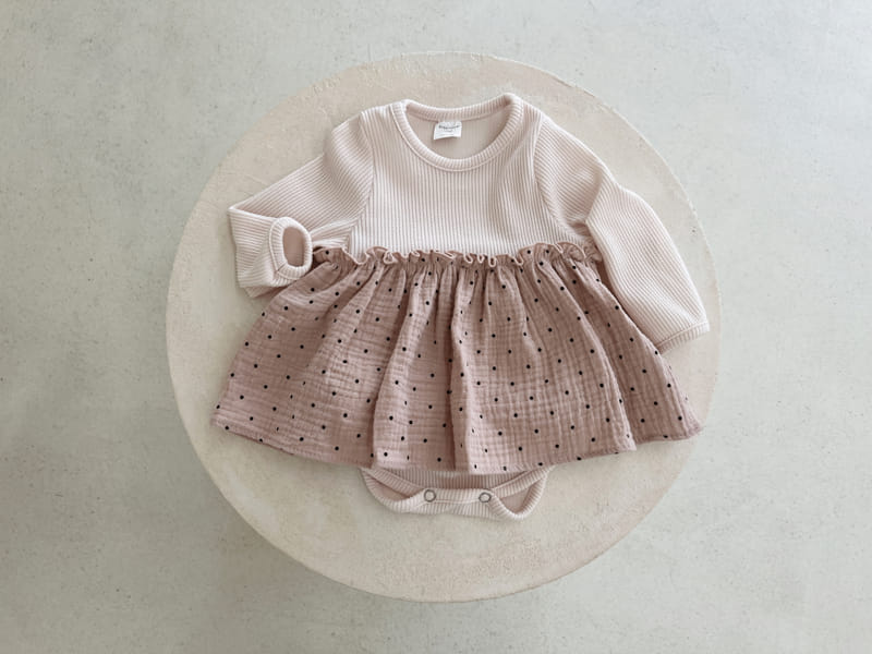 Bebe Nine - Korean Baby Fashion - #babyoutfit - Dot Skirt Bodysuit - 10