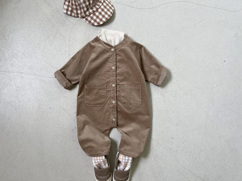 Bebe Nine - Korean Baby Fashion - #smilingbaby - Corduroy Pocket Bodysuit - 6