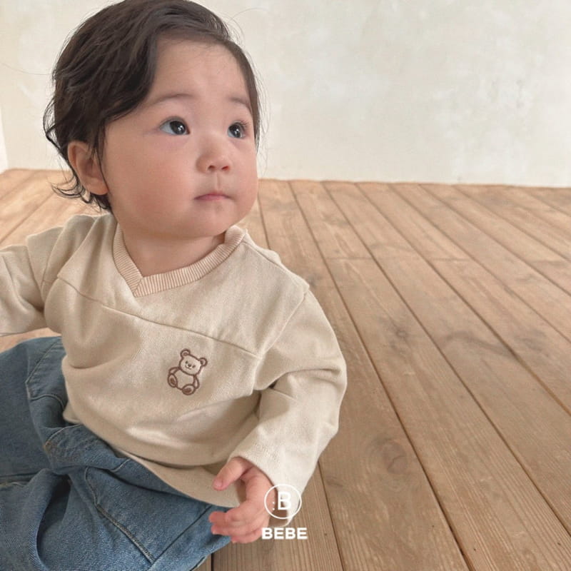 Bella Bambina - Korean Baby Fashion - #babyoninstagram - B V Neck Bear Tee - 2