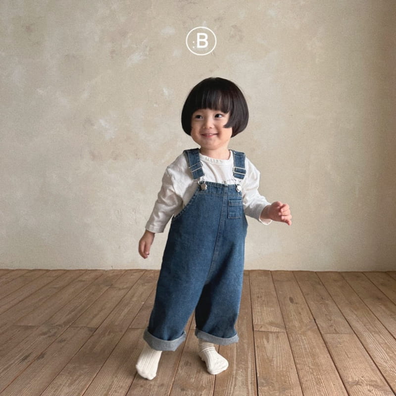 Bella Bambina - Korean Children Fashion - #kidsshorts - Hush Denim Dungarees Pants - 3