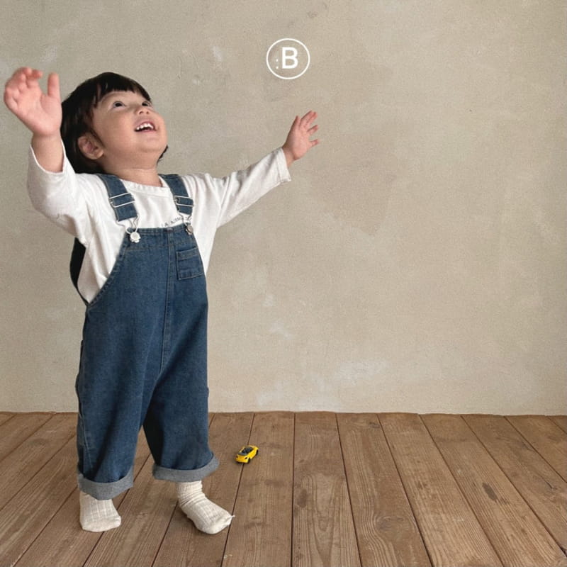 Bella Bambina - Korean Children Fashion - #kidsshorts - Hush Denim Dungarees Pants - 4