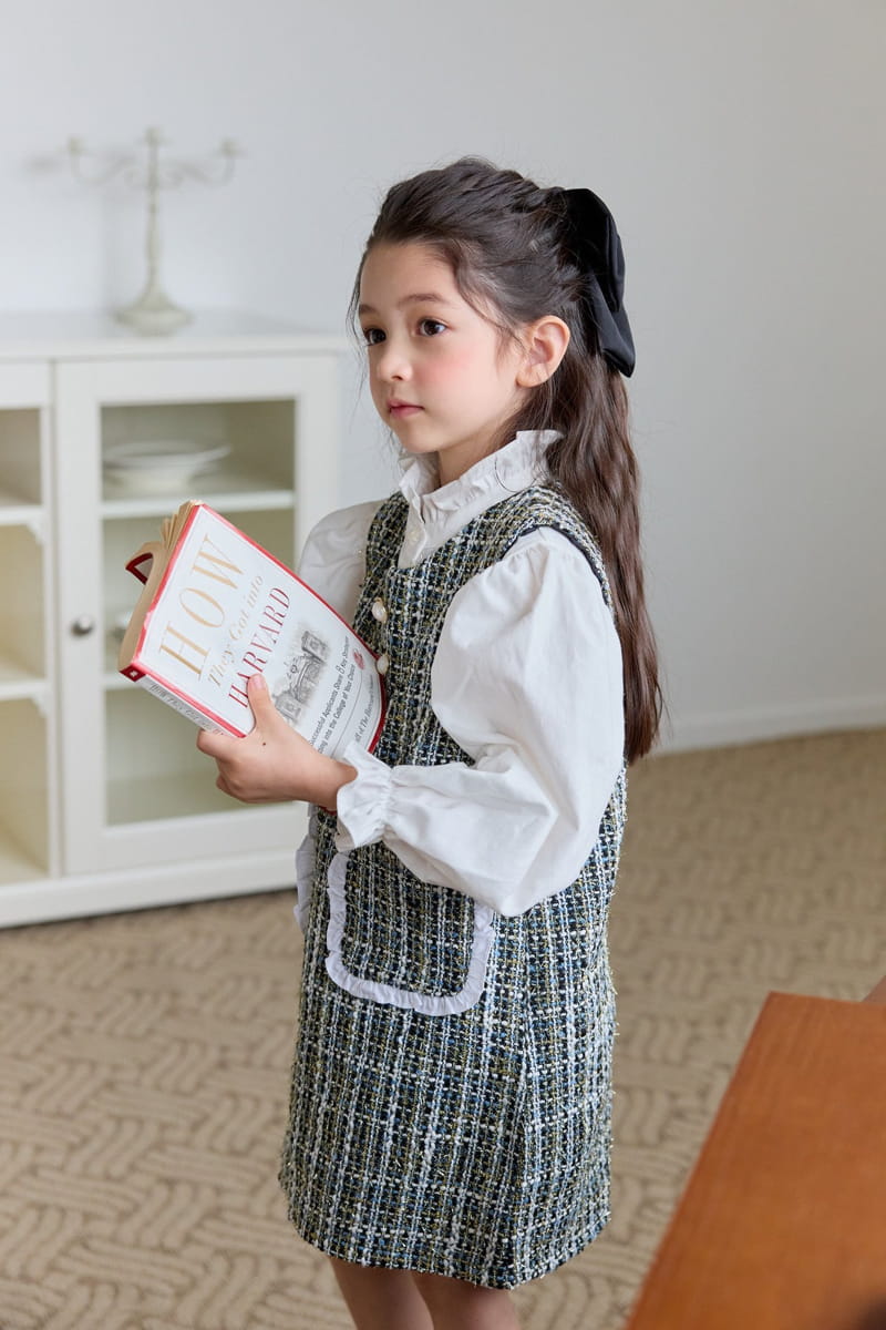 Berry Berry - Korean Children Fashion - #Kfashion4kids - Frill Neck Blouse - 6