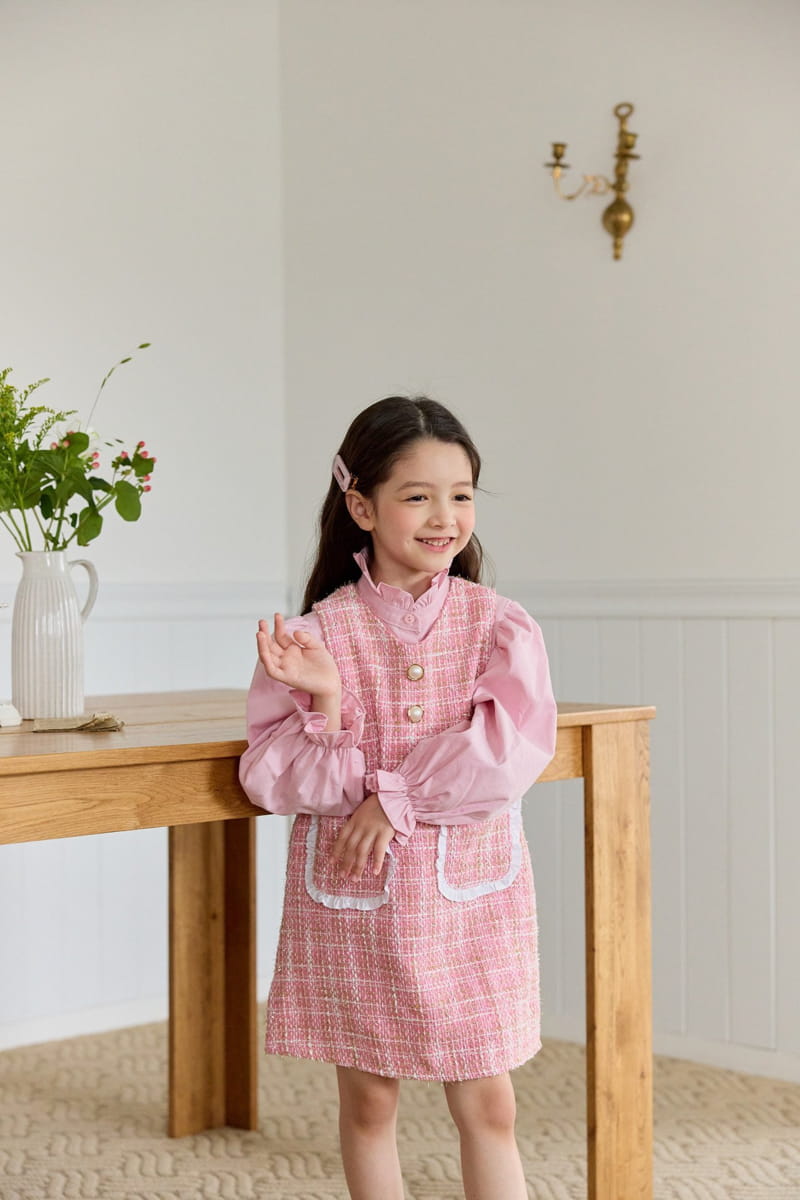 Berry Berry - Korean Children Fashion - #fashionkids - Frill Neck Blouse - 2