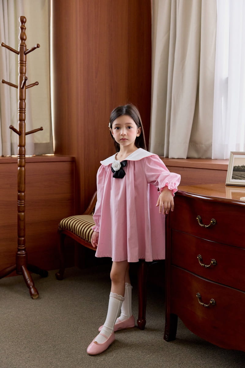 Berry Berry - Korean Children Fashion - #kidsstore - Hey Big Collar One-piece - 6